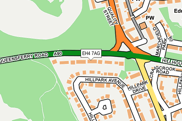 EH4 7AG map - OS OpenMap – Local (Ordnance Survey) EH4 7AG map - OS OpenMap – Local (Ordnance Survey)