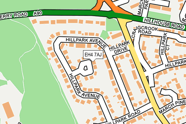 EH4 7AJ map - OS OpenMap – Local (Ordnance Survey) EH4 7AJ map - OS OpenMap – Local (Ordnance Survey)
