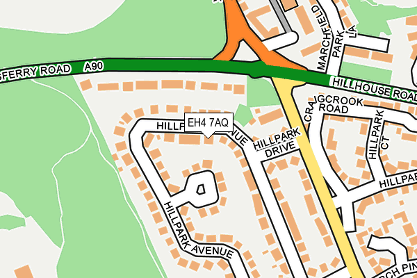 EH4 7AQ map - OS OpenMap – Local (Ordnance Survey) EH4 7AQ map - OS OpenMap – Local (Ordnance Survey)