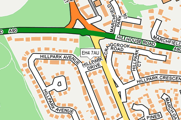 EH4 7AU map - OS OpenMap – Local (Ordnance Survey) EH4 7AU map - OS OpenMap – Local (Ordnance Survey)