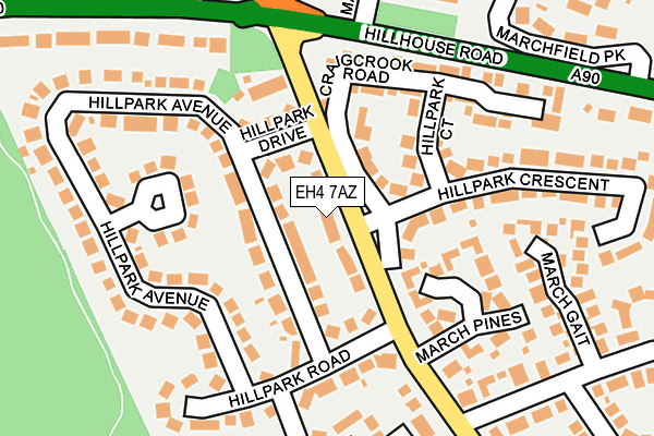 EH4 7AZ map - OS OpenMap – Local (Ordnance Survey) EH4 7AZ map - OS OpenMap – Local (Ordnance Survey)