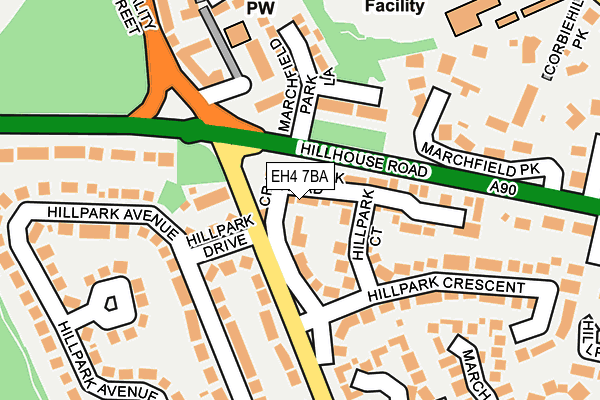 EH4 7BA map - OS OpenMap – Local (Ordnance Survey) EH4 7BA map - OS OpenMap – Local (Ordnance Survey)