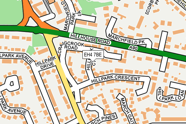 EH4 7BE map - OS OpenMap – Local (Ordnance Survey) EH4 7BE map - OS OpenMap – Local (Ordnance Survey)
