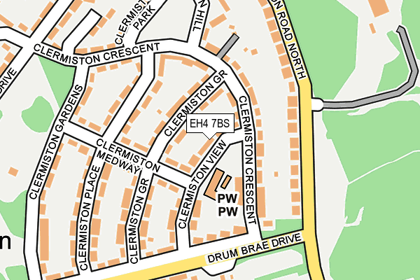 EH4 7BS map - OS OpenMap – Local (Ordnance Survey) EH4 7BS map - OS OpenMap – Local (Ordnance Survey)