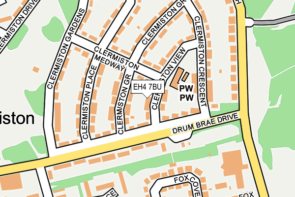EH4 7BU map - OS OpenMap – Local (Ordnance Survey) EH4 7BU map - OS OpenMap – Local (Ordnance Survey)