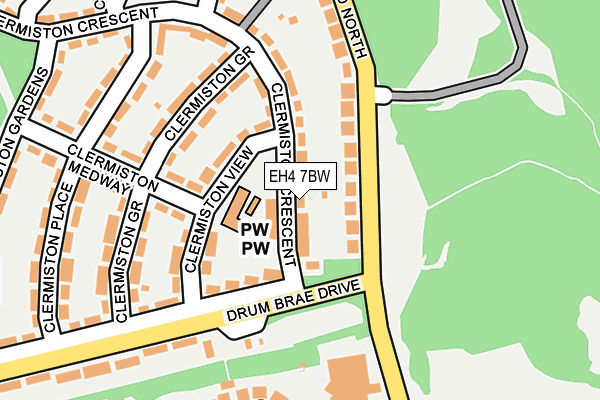 EH4 7BW map - OS OpenMap – Local (Ordnance Survey) EH4 7BW map - OS OpenMap – Local (Ordnance Survey)