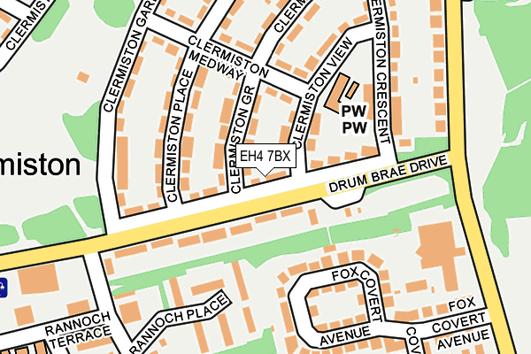 EH4 7BX map - OS OpenMap – Local (Ordnance Survey) EH4 7BX map - OS OpenMap – Local (Ordnance Survey)
