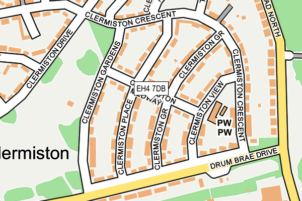 EH4 7DB map - OS OpenMap – Local (Ordnance Survey) EH4 7DB map - OS OpenMap – Local (Ordnance Survey)