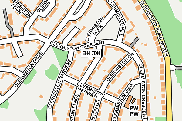 EH4 7DN map - OS OpenMap – Local (Ordnance Survey) EH4 7DN map - OS OpenMap – Local (Ordnance Survey)