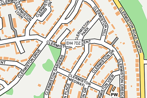 EH4 7DZ map - OS OpenMap – Local (Ordnance Survey) EH4 7DZ map - OS OpenMap – Local (Ordnance Survey)