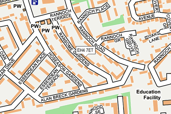 EH4 7ET map - OS OpenMap – Local (Ordnance Survey) EH4 7ET map - OS OpenMap – Local (Ordnance Survey)