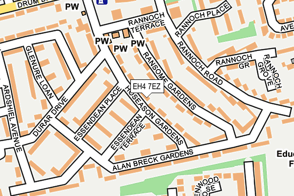 EH4 7EZ map - OS OpenMap – Local (Ordnance Survey) EH4 7EZ map - OS OpenMap – Local (Ordnance Survey)