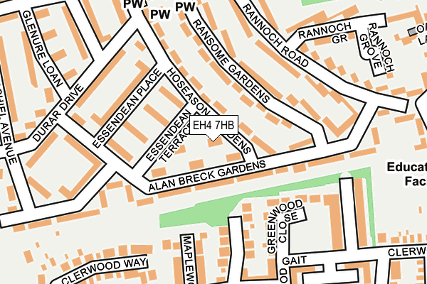 EH4 7HB map - OS OpenMap – Local (Ordnance Survey) EH4 7HB map - OS OpenMap – Local (Ordnance Survey)