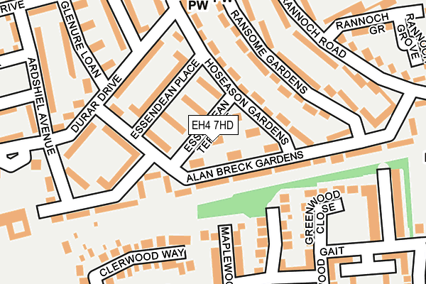 EH4 7HD map - OS OpenMap – Local (Ordnance Survey) EH4 7HD map - OS OpenMap – Local (Ordnance Survey)