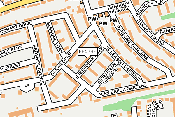 EH4 7HF map - OS OpenMap – Local (Ordnance Survey) EH4 7HF map - OS OpenMap – Local (Ordnance Survey)