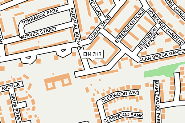 EH4 7HR map - OS OpenMap – Local (Ordnance Survey) EH4 7HR map - OS OpenMap – Local (Ordnance Survey)