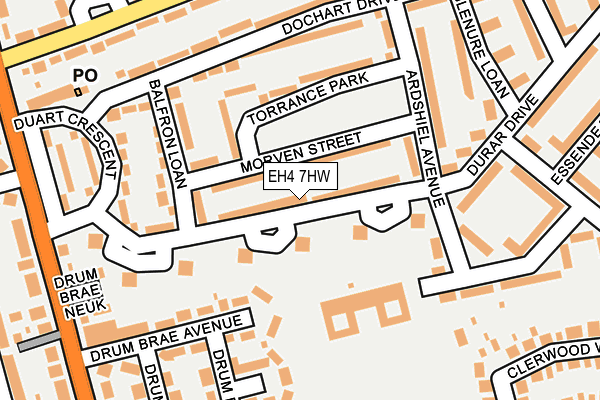 EH4 7HW map - OS OpenMap – Local (Ordnance Survey) EH4 7HW map - OS OpenMap – Local (Ordnance Survey)