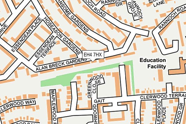 EH4 7HX map - OS OpenMap – Local (Ordnance Survey) EH4 7HX map - OS OpenMap – Local (Ordnance Survey)