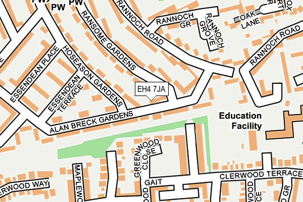 EH4 7JA map - OS OpenMap – Local (Ordnance Survey) EH4 7JA map - OS OpenMap – Local (Ordnance Survey)
