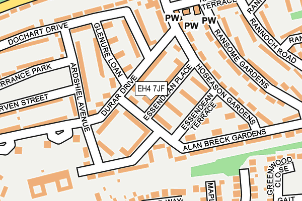 EH4 7JF map - OS OpenMap – Local (Ordnance Survey) EH4 7JF map - OS OpenMap – Local (Ordnance Survey)