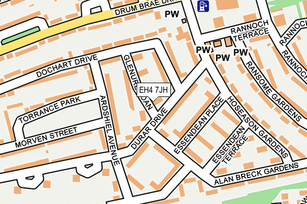 EH4 7JH map - OS OpenMap – Local (Ordnance Survey) EH4 7JH map - OS OpenMap – Local (Ordnance Survey)
