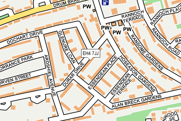EH4 7JJ map - OS OpenMap – Local (Ordnance Survey) EH4 7JJ map - OS OpenMap – Local (Ordnance Survey)