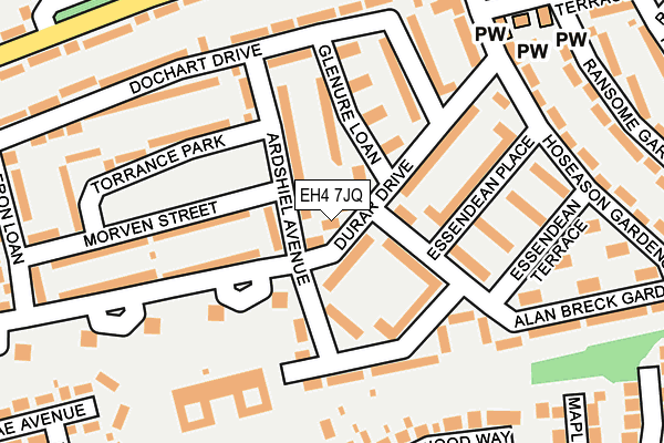 EH4 7JQ map - OS OpenMap – Local (Ordnance Survey) EH4 7JQ map - OS OpenMap – Local (Ordnance Survey)