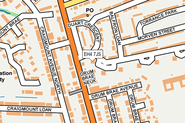 EH4 7JS map - OS OpenMap – Local (Ordnance Survey) EH4 7JS map - OS OpenMap – Local (Ordnance Survey)