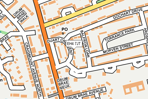 EH4 7JT map - OS OpenMap – Local (Ordnance Survey) EH4 7JT map - OS OpenMap – Local (Ordnance Survey)