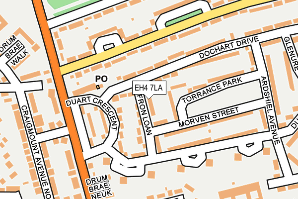EH4 7LA map - OS OpenMap – Local (Ordnance Survey) EH4 7LA map - OS OpenMap – Local (Ordnance Survey)