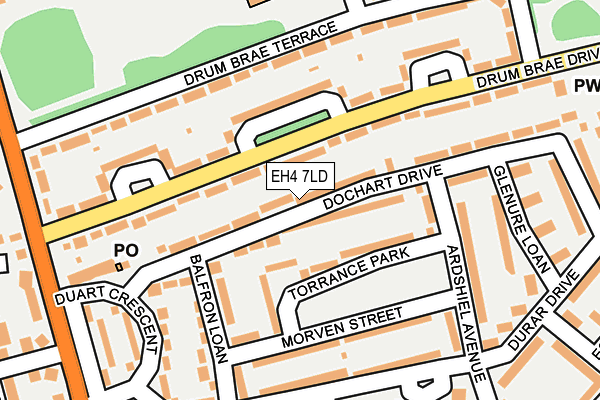 EH4 7LD map - OS OpenMap – Local (Ordnance Survey) EH4 7LD map - OS OpenMap – Local (Ordnance Survey)