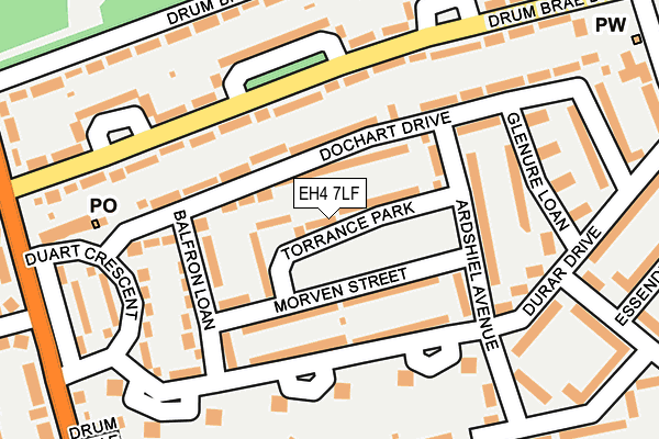 EH4 7LF map - OS OpenMap – Local (Ordnance Survey) EH4 7LF map - OS OpenMap – Local (Ordnance Survey)