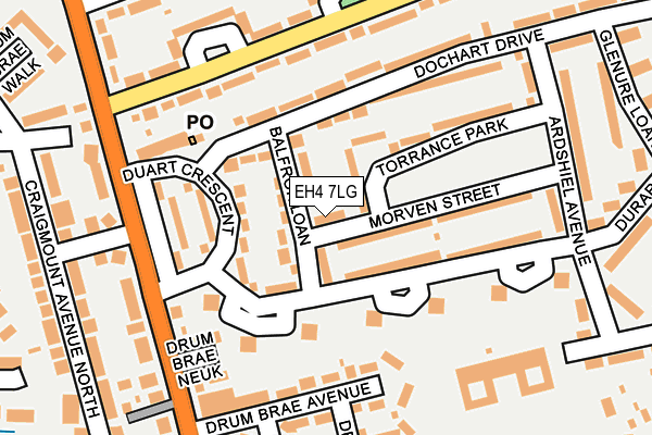 EH4 7LG map - OS OpenMap – Local (Ordnance Survey) EH4 7LG map - OS OpenMap – Local (Ordnance Survey)
