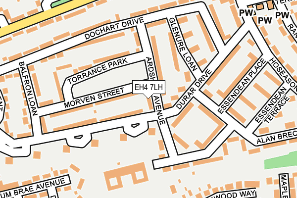 EH4 7LH map - OS OpenMap – Local (Ordnance Survey) EH4 7LH map - OS OpenMap – Local (Ordnance Survey)
