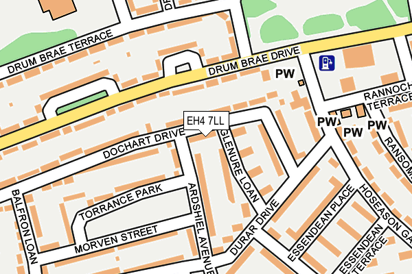 EH4 7LL map - OS OpenMap – Local (Ordnance Survey) EH4 7LL map - OS OpenMap – Local (Ordnance Survey)