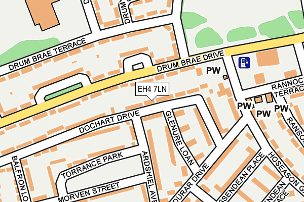 EH4 7LN map - OS OpenMap – Local (Ordnance Survey) EH4 7LN map - OS OpenMap – Local (Ordnance Survey)
