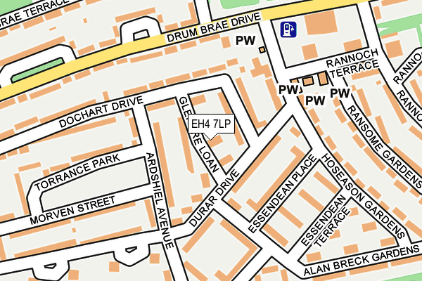 EH4 7LP map - OS OpenMap – Local (Ordnance Survey) EH4 7LP map - OS OpenMap – Local (Ordnance Survey)