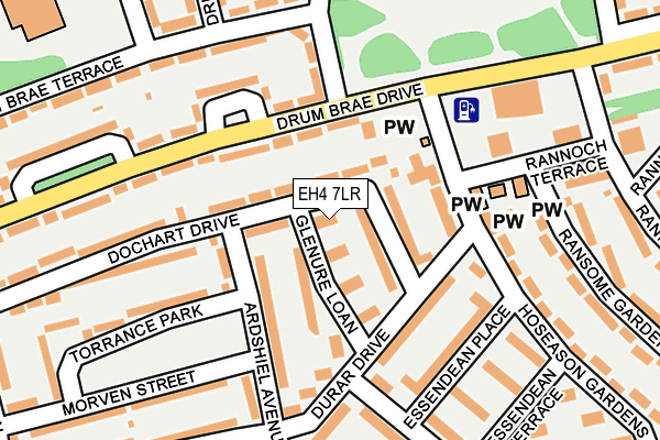 EH4 7LR map - OS OpenMap – Local (Ordnance Survey) EH4 7LR map - OS OpenMap – Local (Ordnance Survey)