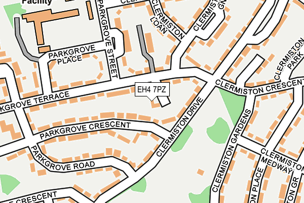 EH4 7PZ map - OS OpenMap – Local (Ordnance Survey) EH4 7PZ map - OS OpenMap – Local (Ordnance Survey)