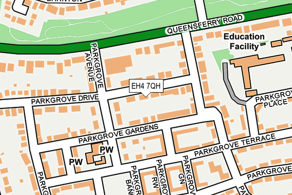 EH4 7QH map - OS OpenMap – Local (Ordnance Survey) EH4 7QH map - OS OpenMap – Local (Ordnance Survey)