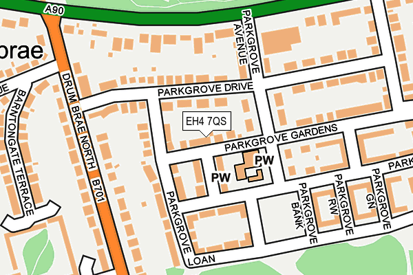 EH4 7QS map - OS OpenMap – Local (Ordnance Survey) EH4 7QS map - OS OpenMap – Local (Ordnance Survey)