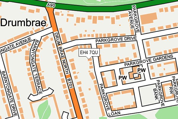 EH4 7QU map - OS OpenMap – Local (Ordnance Survey) EH4 7QU map - OS OpenMap – Local (Ordnance Survey)