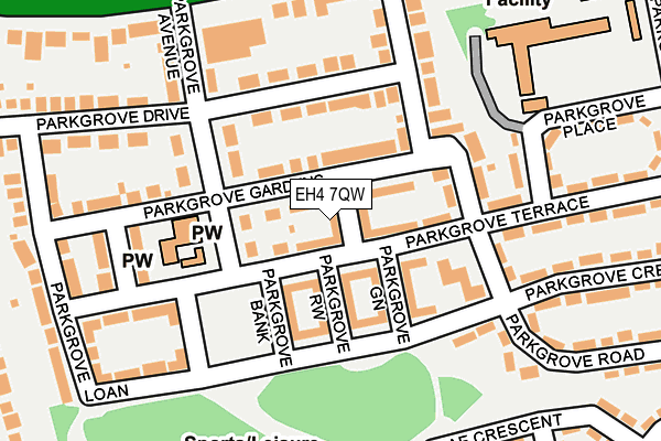 EH4 7QW map - OS OpenMap – Local (Ordnance Survey) EH4 7QW map - OS OpenMap – Local (Ordnance Survey)