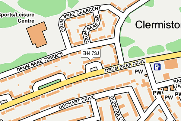 EH4 7SJ map - OS OpenMap – Local (Ordnance Survey)