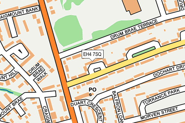 EH4 7SQ map - OS OpenMap – Local (Ordnance Survey) EH4 7SQ map - OS OpenMap – Local (Ordnance Survey)