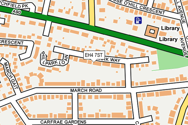 EH4 7ST map - OS OpenMap – Local (Ordnance Survey) EH4 7ST map - OS OpenMap – Local (Ordnance Survey)