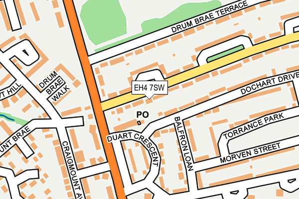 EH4 7SW map - OS OpenMap – Local (Ordnance Survey)