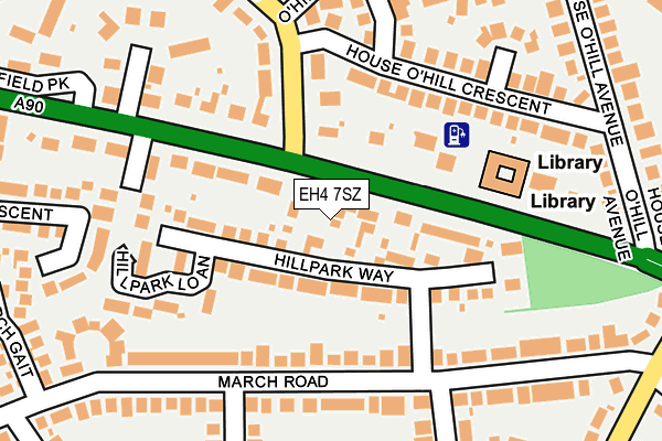 EH4 7SZ map - OS OpenMap – Local (Ordnance Survey) EH4 7SZ map - OS OpenMap – Local (Ordnance Survey)