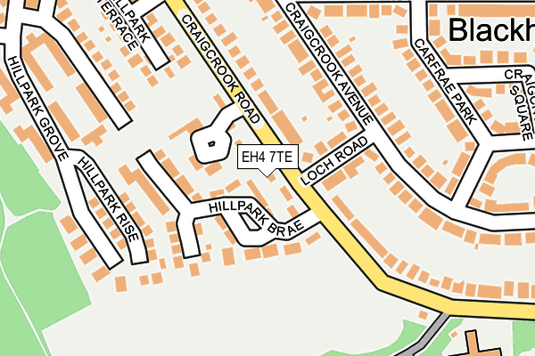 EH4 7TE map - OS OpenMap – Local (Ordnance Survey) EH4 7TE map - OS OpenMap – Local (Ordnance Survey)
