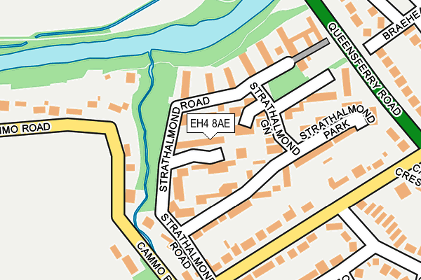 EH4 8AE map - OS OpenMap – Local (Ordnance Survey) EH4 8AE map - OS OpenMap – Local (Ordnance Survey)
